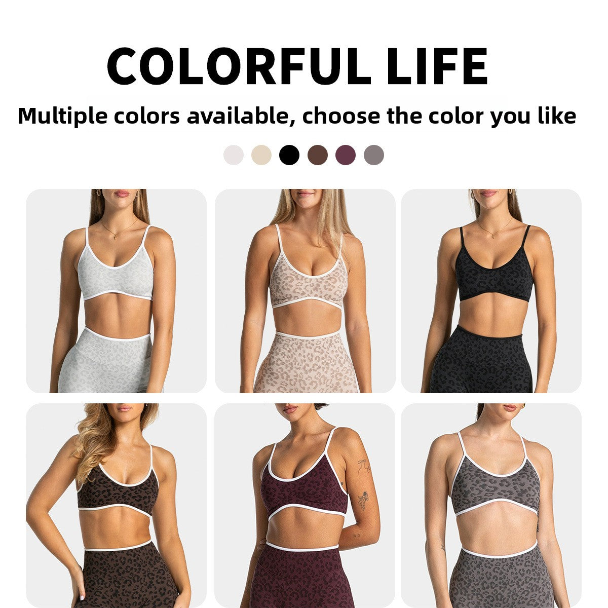 High Support Leopard Print Sports Bra